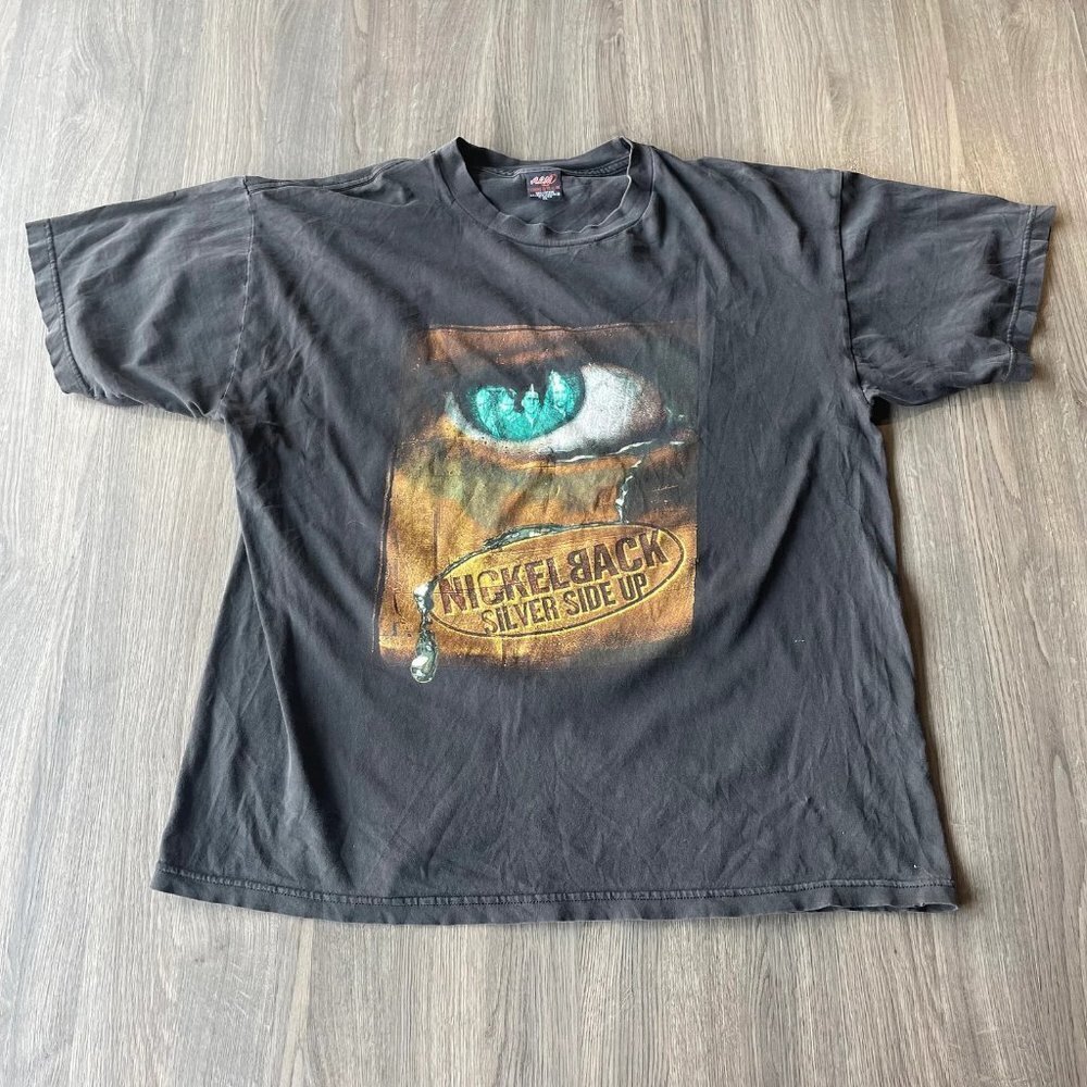 2000 Nickelback Silver Side Up Graphic Band Rock Boy Band Shirt